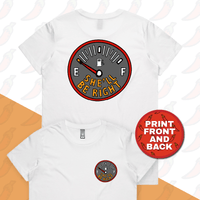 XS / White / Small Front & Large Back Design She’ll Be Right Fuel 🤷⛽ – Women's T Shirt