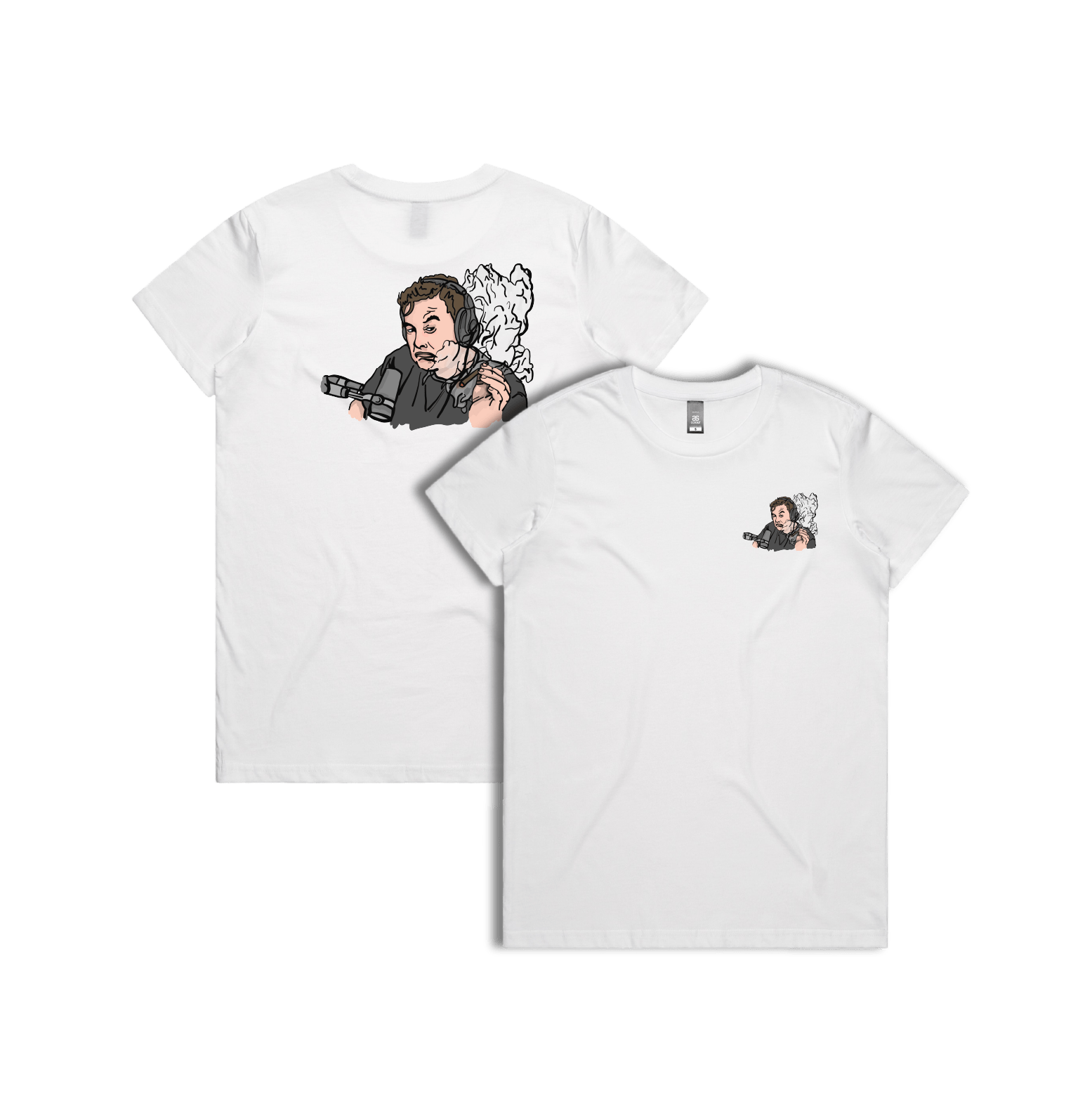 XS / White / Small Front & Large Back Design Smokin' Elon 💨 - Women's T Shirt