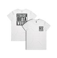 XS / White / Small Front & Large Back Design Straight Outta Wuhan ✊🏾 - Women's T Shirt