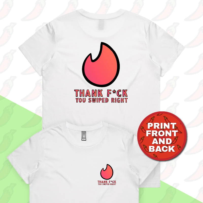 XS / White / Small Front & Large Back Design Swipe Right 🔥 - Women's T Shirt