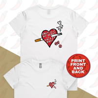 XS / White / Small Front & Large Back Design The Way To My Heart 💊🚬 - Women's T Shirt