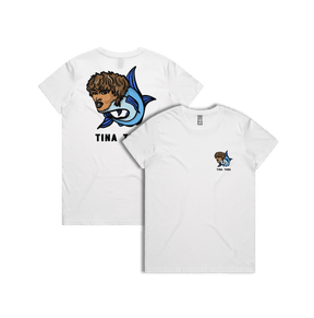 XS / White / Small Front & Large Back Design Tina Tuna 🐟 - Women's T Shirt
