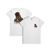 XS / White / Small Front & Large Back Design Tupacca ✊🏾 - Women's T Shirt