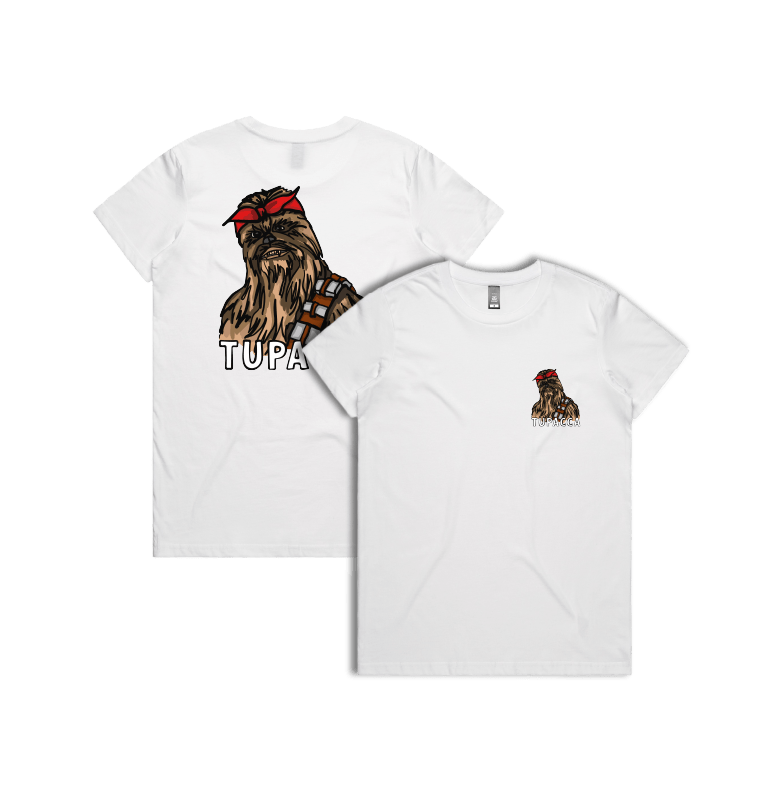 XS / White / Small Front & Large Back Design Tupacca ✊🏾 - Women's T Shirt