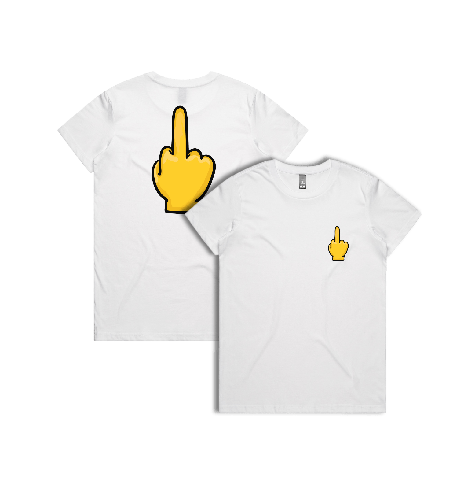XS / White / Small Front & Large Back Design Up Yours 🖕 - Women's T Shirt