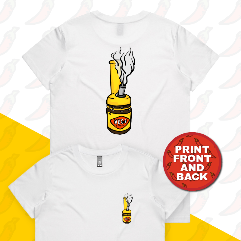 XS / White / Small Front & Large Back Design Vegoblaze 🌬️ - Women's T Shirt