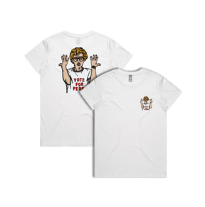 XS / White / Small Front & Large Back Design Vote for Pedro 👓 - Women's T Shirt