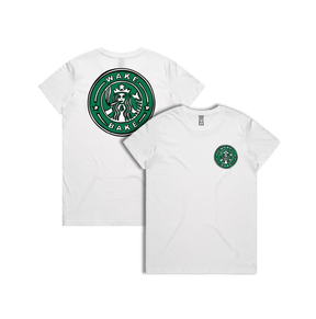 XS / White / Small Front & Large Back Design Wake & Bake 🚬 - Women's T Shirt