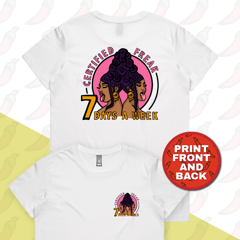 XS / White / Small Front & Large Back Design WAP 😻 - Women's T Shirt