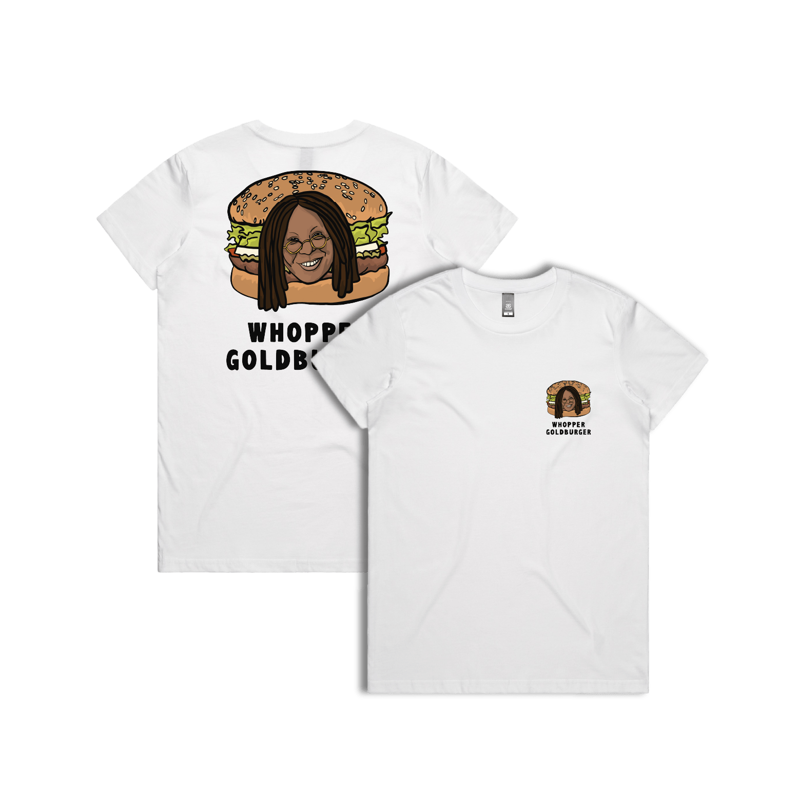 XS / White / Small Front & Large Back Design Whopper Goldburger 🍔 - Women's T Shirt