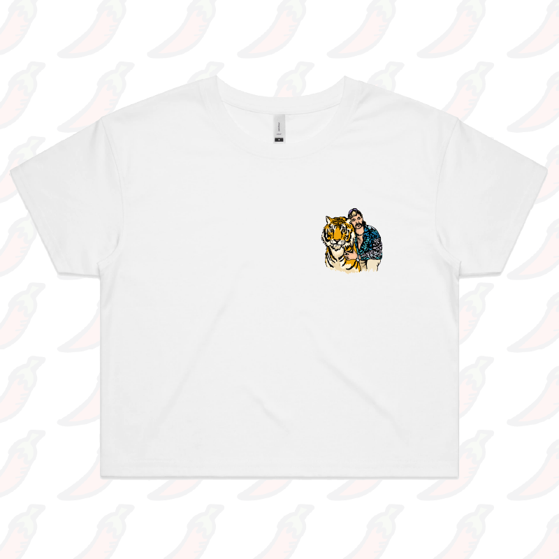 XS / White The King of Tigers 🐯 - Women's Crop Top