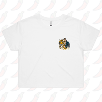 XS / White The King of Tigers 🐯 - Women's Crop Top