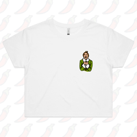 XS / White Will Ferrell Elf Christmas 🧝🎄- Women's Crop Top