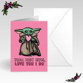 Yoda Best Mum 👽❤️ - Mother's Day Card